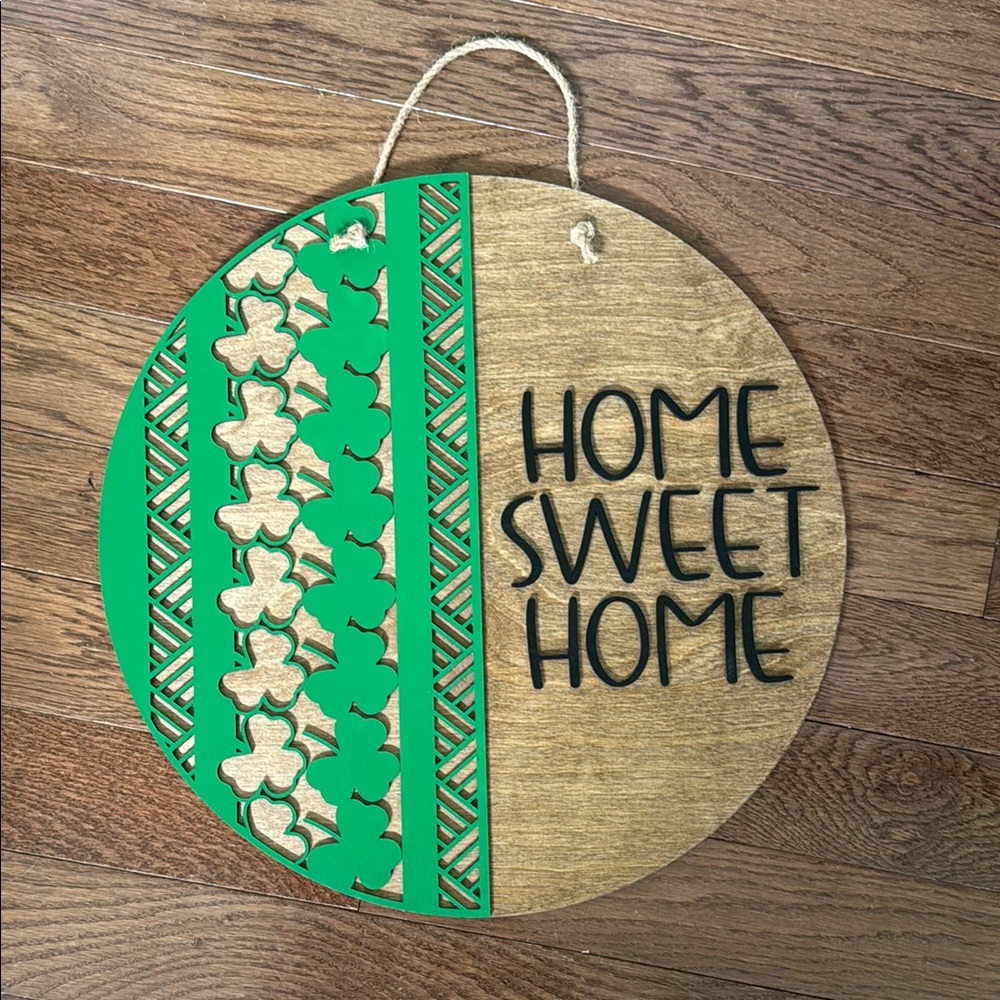 Shamrock Home Sweet Home Wall Decor 18” - Picture 1 of 1